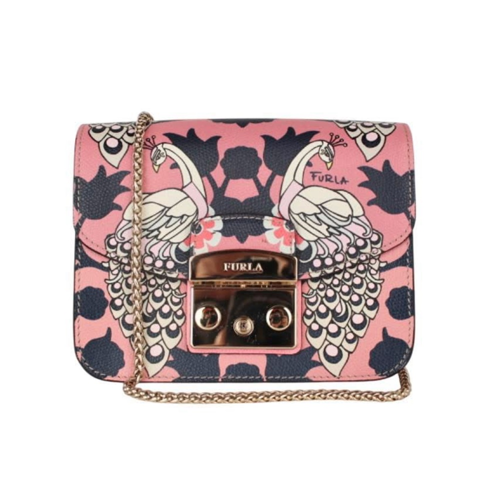 FURLA PEACOCK PINK CLUTCH